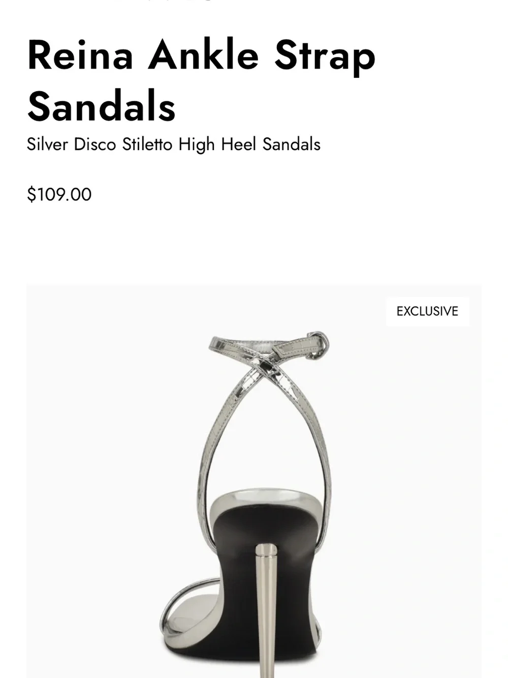 Nine West Reina Silver Ankle-Strap Stiletto Sandals. Only worn ONCE.